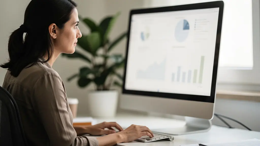 Femme analysant différentes simulations de prêt immobilier sur écran